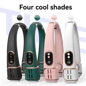 Ventilateur de cou portable sans pales à turbine, rechargeable par USB, avec pack de refroidissement, petit ventilateur à trois points de refroidissement - Product Image 2
