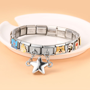 Pulsera Modular Italiana de Acero Inoxidable con Dije Magnético de Estrella, Joyería DIY para Regalo, Accesorio de Moda para Mujer - Product Image 2