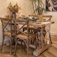 Table à manger moderne en bois massif pour la maison, meubles durables pour restaurant, séjour chez l'habitant