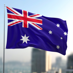 Giao Hàng Nhanh Chóng 100% Polyester Úc Quốc Gia Cờ 3x 5ft/180x190Cm Phai Chống Với Biểu Tượng Úc Thiết Kế - Product Image 1