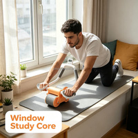 Rodillo Abdominal para Entrenamiento Abdominal en Casa, con Rebote Automático, para Adultos, Hombres y Mujeres, Quema Grasa de Cintura, Ejercicio para Moldear el Cuerpo