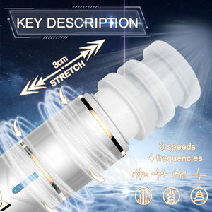 Teleskopik itici fonksiyonu ile elektrikli otomatik erkek Masturbator fincan yumuşak silikon Stroker gümrükleme satış abd - Product Image 6