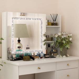 Table de maquillage de luxe moderne pour chambre à coucher avec <span class=keywords><strong>miroir</strong></span> LED et tiroir lumineux, <span class=keywords><strong>coiffeuse</strong></span> pour chambre - Product Image 5