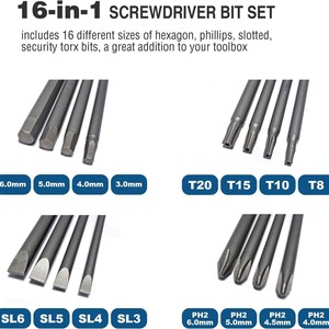 Phillips <b>Screwdriver</b> <b>Bits</b> PH2 Hex Shank 100mm Black Oxide Chrome Vanadium Steel Industrial Grade <b>Set</b> For Electric Tools - Product Image 5