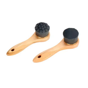 Brosse nettoyante faciale en bois à poils synthétiques doux pour pores profonds, manche plat, vente en gros à bas prix pour achats groupés de produits de beauté et de soins de la peau - Product Image 5
