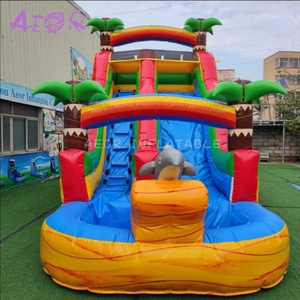 <span class=keywords><strong>Inflatable</strong></span> Bouncer Jumper sân chơi bouncy lâu đài thương mại Nhà bị trả lại nhảy trượt <span class=keywords><strong>Inflatable</strong></span> lâu đài trượt với hồ bơi - Product Image 2