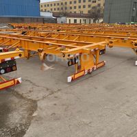 Semi-remorque squelette 3 essieux efficace 40 pieds, châssis porte-conteneurs robuste pour transport lourd, nouvelle transmission