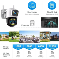 Cámara IP WiFi Yoosee 4K 8MP con Pantallas Dobles, Zoom 10X, Visión Nocturna en Color, Detección por IA, Audio Bidireccional, Cámara de Seguridad Inalámbrica