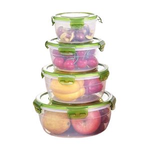 Juego de Recipientes Redondos Reutilizables para Almacenamiento de Alimentos, Libres de BPA, Herméticos, Apilables, Aptos para Microondas y Lavavajillas - Product Image 1