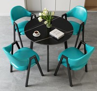 Table de salle à manger et de café en pierre frittée, moderne, minimaliste, durable, écologique, facile à assembler, multifonctionnelle, pour les loisirs et les conversations professionnelles