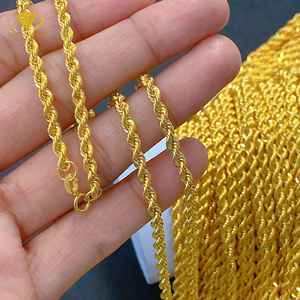 Perhiasan Emas Asli 18k Rantai Tali Terpilin Emas Padat Perhiasan Emas Asli 18k Rantai Tali Emas Au750 Rantai Emas 10k <span class=keywords><strong>14k</strong></span> - Product Image 2