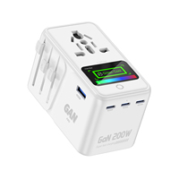 Adaptador de Viaje GaN de 100W con Pantalla TFT Inteligente Kantravel, Enchufe Universal Tipo C, Adaptadores de Carga Rápida con Pantalla Digital