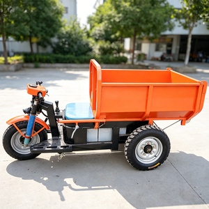 Tricycle électrique de transport de marchandises, capacité de charge de 1 tonne, <span class=keywords><strong>moteur</strong></span> 48V 1100W, benne hydraulique pour le transport de matériaux de construction et de béton dans les mines - Product Image 1