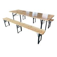 Location de mobilier d'extérieur : Ensemble de tables pliantes en bois massif pour pique-nique et bière