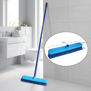 30CM Hard Floor Cleaning <strong>Brush</strong> for Floor Scrubbing Plastic Push <strong>Brush</strong> With Long Metal Stick Hard and Strong <strong>Deck</strong> <strong>Brush</strong> - Product Image 1