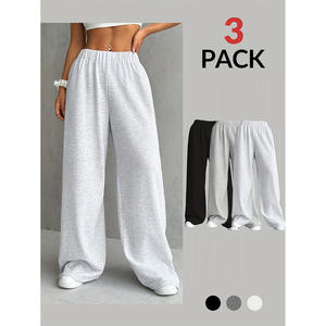 Pantalons <span class=keywords><strong>de</strong></span> sport décontractés amples <span class=keywords><strong>de</strong></span> haute qualité en gros, respirants, à séchage rapide, tendance, polyvalents, <span class=keywords><strong>de</strong></span> couleur unie, pour femmes - Product Image 3