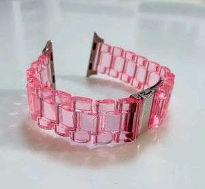 <span class=keywords><strong>Cinturino</strong></span> di Ricambio alla Moda in <span class=keywords><strong>Plastica</strong></span> Trasparente Colorata per Apple Watch 38/40/41/42/44/45/49 mm, Compatibile con Serie 1 2 3 4 5 6 7 8 - Product Image 3