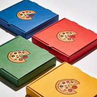 Boîte à pizza rectangulaire en carton avec tiroir coulissant, personnalisable, de qualité alimentaire, pour la vente en gros, emballage de livraison à emporter