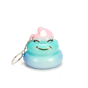 ของเล่นบีบลดความเครียดรูปอึน่ารัก ขายส่ง ของเล่นบีบ PU โฟม คืนรูปช้า พวงกุญแจบีบแก้เครียด - Product Image 4