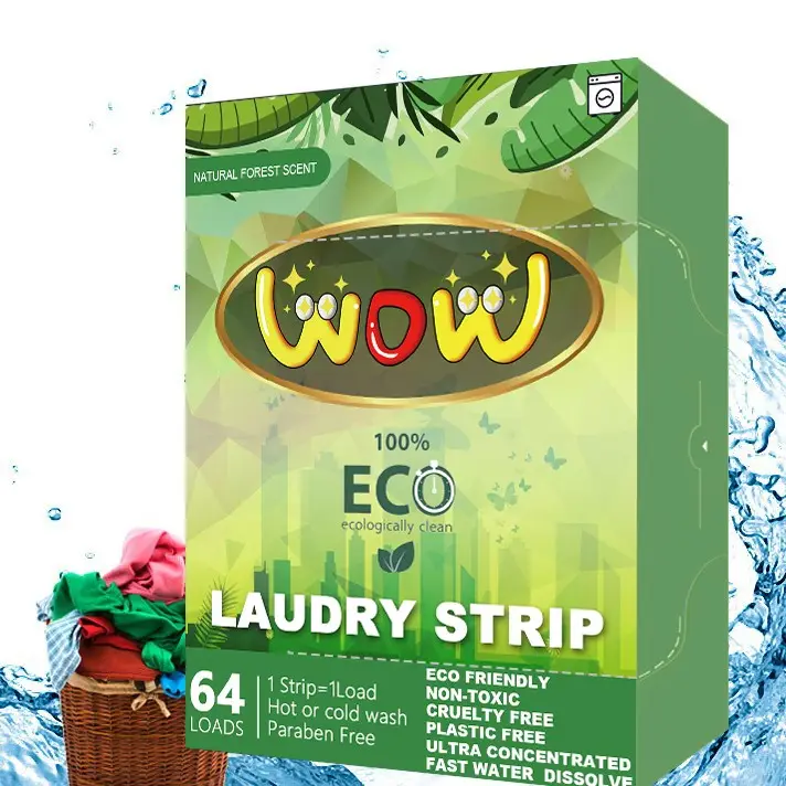 Wow all'ingrosso detersivo per bucato eco washdri deterg foglio di carta per sapone detersivo per bucato fogli di striscia