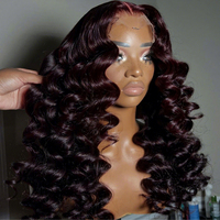 Perruque Lace Front Cheveux Brésiliens Dentelle HD Transparente Ondulée Cheveux Humains Vierges Pré-Pluckés avec Baby Hair pour Femmes Noires