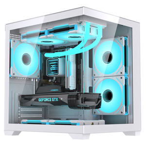 LOVINGCOOL Panel de vidrio de vista completa personalizado <span class=keywords><strong>Mini</strong></span> Matx <span class=keywords><strong>Itx</strong></span> RGB Pc Case Gaming Computer Mid Tower Gamer Gabinete para PC de escritorio - Product Image 1