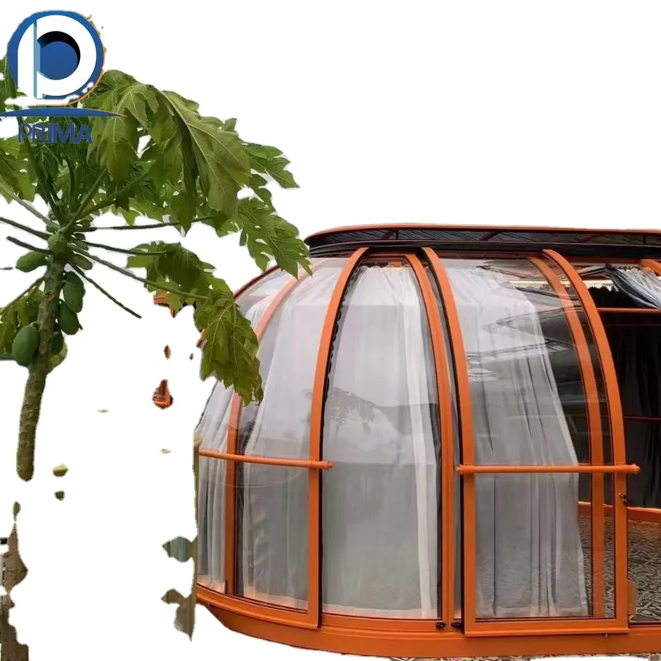 Prima Outdoor Luxury Glamping tenda trasparente geodetica Dome Hotel Bubble House in vendita