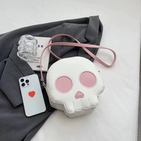 Sac bandoulière multifonctionnel en cuir PU style vintage, motif fantôme d'Halloween mignon, avec deux sangles et motif géométrique