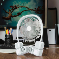 Mini ventilateur électrique portable rechargeable par USB, refroidissement de l'air, ventilateur en plastique, moteur sans balais, écologique, utilisation domestique sur table pour l'été