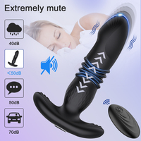 Anal Plug Vibrator mit Kabelloser Fernbedienung, Stoß- und Vibrationsdildo 2-in-1, Prostata-Massagegerät für Frauen und Männer Vergnügen