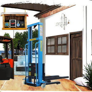 Montacargas Eléctrico Autocargable de Alta Calidad de 1 Tonelada y 1.6 m con Batería Ajustable de 220v 48V 20 Ah y Accesorios - Product Image 6