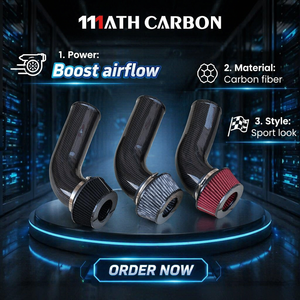Tubo de Fibra de Carbono Curvo Mathcarbon, Tejido 3K, Forma Personalizada, Resistencia a Altas Temperaturas, para Kits de Admisión de Aire Frío para Carreras - Product Image 1
