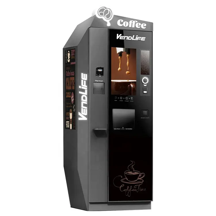 Vending life-máquina expendedora de café naranja, con sistema de refrigeración, para hacer dinero en casa en línea, nueva promoción, 2022