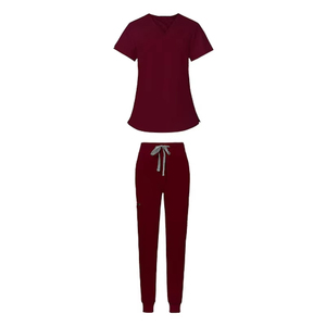 Ensembles d'uniformes d'infirmière personnalisés extensibles et respirants pour femmes, pour hôpital, en tissu tissé, vente en gros - Product Image 3