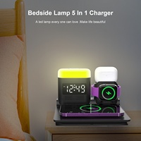 5-in-1 Multifunctionele LED-lamp Elektrische Telefoon Oplaadstation Nieuw Product Meerdere Apparaten Geschikte Oplaadadapters Groothandel
