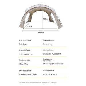 Protezione solare esterna a cupola tenda resistente alle intemperie sovradimensionata attrezzatura da <span class=keywords><strong>campeggio</strong></span> telone parasole per <span class=keywords><strong>campeggio</strong></span> - Product Image 4