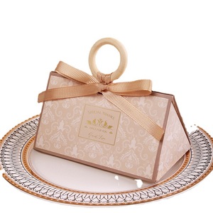Piccolo invito di lusso per feste bomboniere confezione dolce regalo di nozze scatola di cioccolato con nastro - Product Image 3