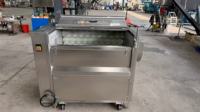 Laveuse électrique de légumes à racines avec rouleau brosse de 1200 mm en acier inoxydable pour pommes de terre, gingembre, taro, manioc, racine de lotus