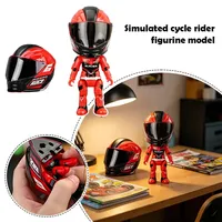 Figura de Acción de Motociclista en Versión Q, Modelo a Escala 1:5, de Aleación, Regalo para Niños Pequeños