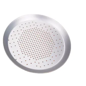 6.5-16 zoll Aluminum Alloy Round Pizza Tray mit loch Perforated Pizza Crisper Pan für Home Restaurant Kitchen