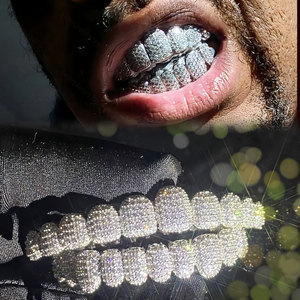 Grilles dentaires Xuanlian Fine plaquées or 18 carats, 8 dents, style géométrique, hip-hop |   <span class=keywords><strong>Grillz</strong></span> personnalisés pour les dents, modèle YT4203 - Product Image 2