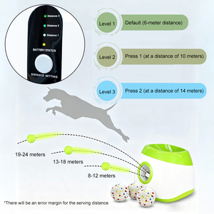 Lanceur de balles automatique pour chien avec télécommande, détection par ondes radar, jeu d'entraînement de stimulation mentale, distance réglable - Product Image 6