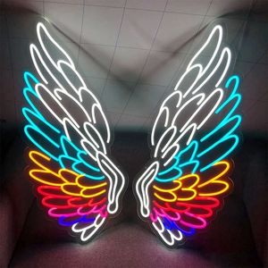 Livraison rapide, décoration murale en forme d'ailes d'ange, impression UV, enseignes électroniques LED, logo personnalisé, veilleuses, pas de MOQ, dropshipping, enseigne au néon personnalisée - Product Image 2