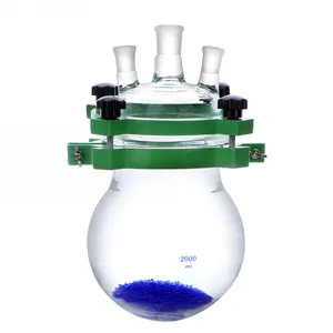 CE Certificated Factory Direct Sales 2L 2000ml Laboratory Glassware High Borosilicate Glass Open Mouth Reactor