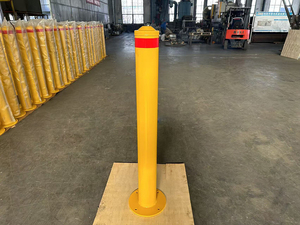 حاجز أمان فولاذية لوقوف السيارات مربط دائري/قاعدة مربعة مسمار أسترالي أسفل عمود حماية مضاد للتحطم - Product Image 2