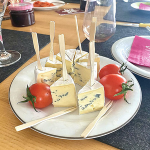 Posate monouso in legno biodegradabile da 9cm 500 forchette per Finger Food a 2 punte ecologiche per aperitivi a buffet feste ristoranti - Product Image 3