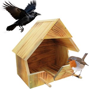 Casa para pájaros de madera, pino macizo, resistente a la intemperie, refugio exterior para pájaros pequeños, para todas las estaciones - Product Image 5