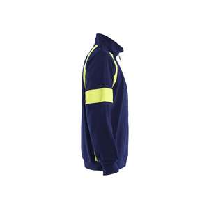 BLAKLADER - 356711588933XXL Sudadera Hi-vis con cremallera completa Azul marino/Amarillo-EAN 7330509917237 WORK HOODIES - Product Image 5