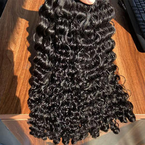 Paquetes de cabello camboyano birmano Popular rizado onda profunda onda de agua suelta 10 "-30" Color Natural cabello humano - Product Image 1