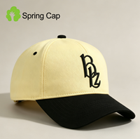 Elegante Gorra de Béisbol Personalizada de 5 Paneles con Logotipo Bordado, Bicolor, de Algodón, Ajustable para Adultos, Estilo Dad Hat, para Viajes